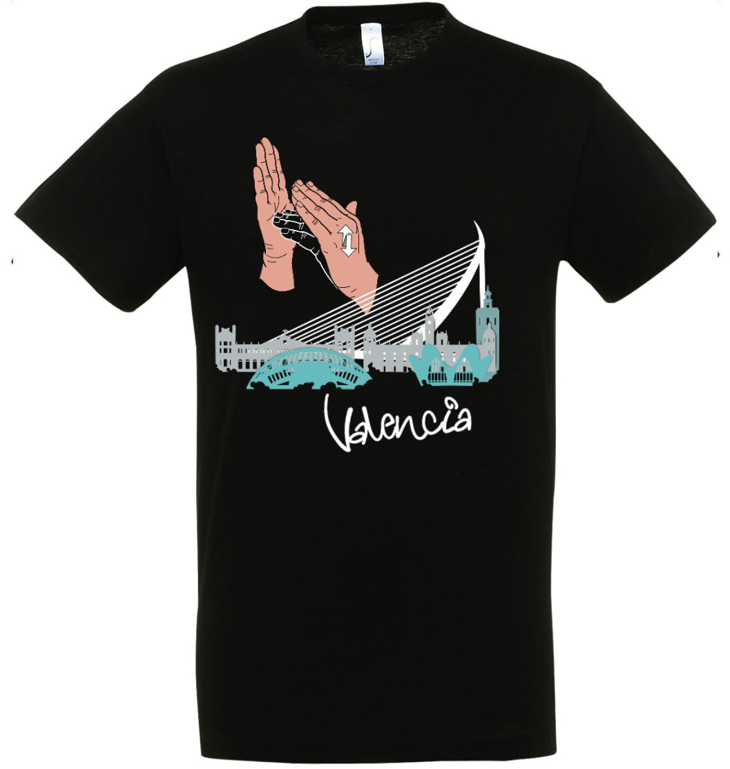 Men's T-Shirt with Sign Name "Valencia" - Skyline