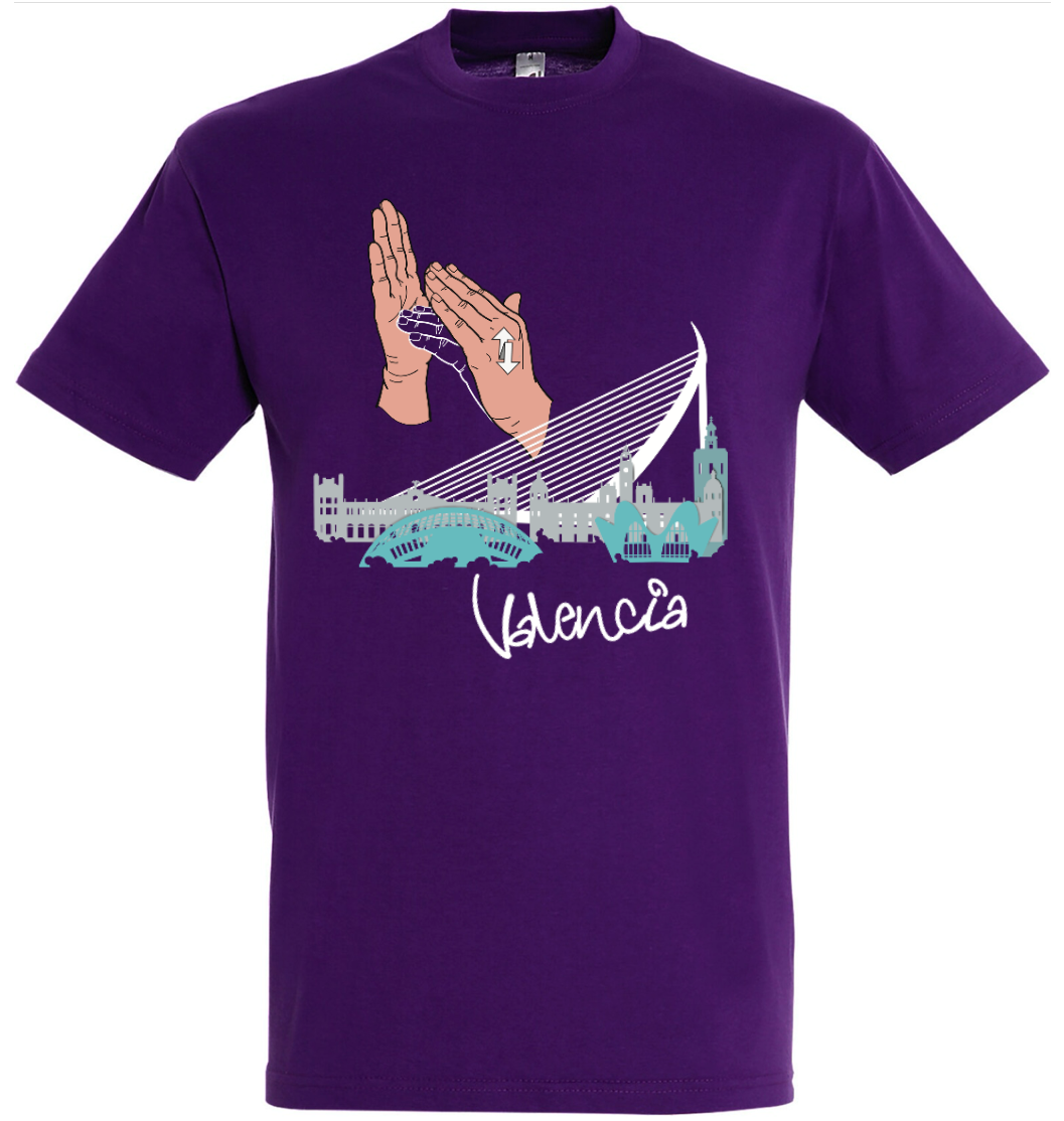 Men's T-Shirt with Sign Name "Valencia" - Skyline