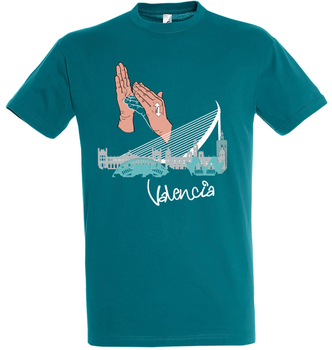 Men's T-Shirt with Sign Name "Valencia" - Skyline