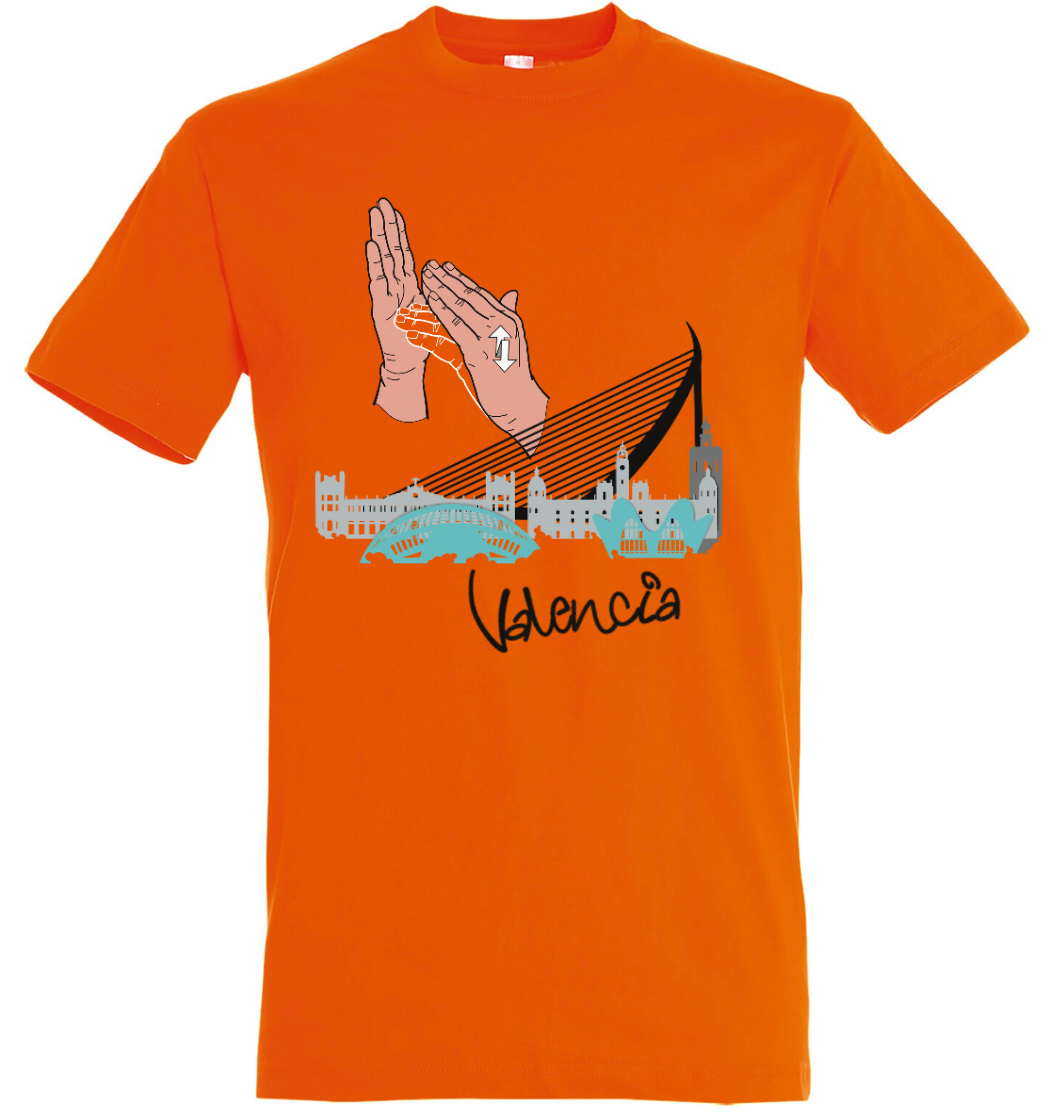 Men's T-Shirt with Sign Name "Valencia" - Skyline